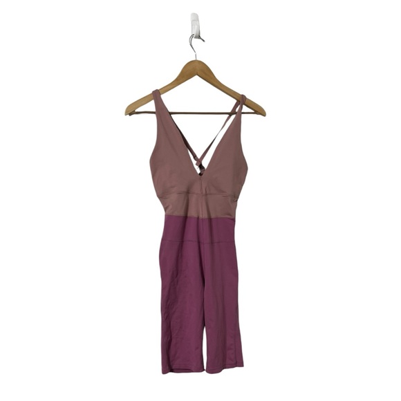 FREE PEOPLE FP MOVEMENT Total Triumph Two Tone One Piece Romper Playsuit Onesie - Picture 6 of 9